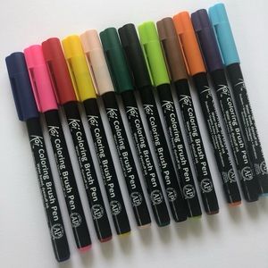 Sakura Koi Colouring Brush Pen Set - 12 brush pens, assorted colors